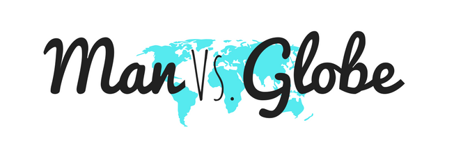 man vs globe logo