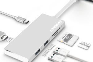 SD card reader and USB port